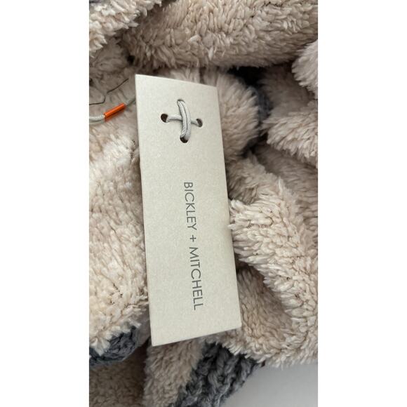 Bickley Mitchell Wool Blend Teddy Sherpa Infinity Scarf Grey New Chunky Knit - Picture 5 of 7